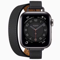 Picture of Apple Watch Series 6 Hermès Space Black Stainless Steel Case with Attelage Double Tour (40mm)