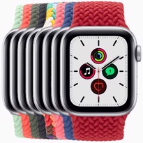 Picture of Apple Watch Series 6 Silver Aluminium Case with Braided Solo Loop (40mm)