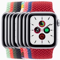 Picture of Apple Watch SE Silver Aluminium Case with Braided Solo Loop (40mm)