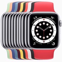 Picture of Apple Watch Series 6 Silver Aluminium Case with Solo Loop (44mm)
