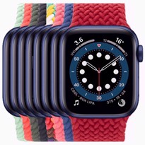 Picture of Apple Watch Series 6 Blue Aluminium Case with Braided Solo Loop (44mm)