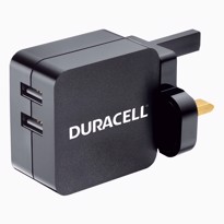 Picture of Duracell Twin USB AC 3-Pin UK Adapter