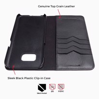 Picture of Silent Pocket Napa Leather Wallet Case with Anti-Radiation for Samsung