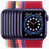 Picture of Apple Watch Series 6 Blue Aluminium Case with Braided Solo Loop (40mm)