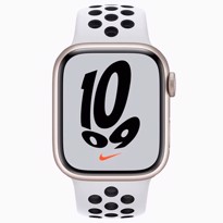 Picture of Apple Watch Series 7 Beige Aluminium Case with White Nike Silicone Sport Band (41mm)